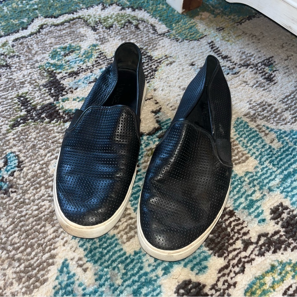 Vince leather black slide on shoes - Picture 2 of 8